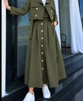 ENSEMBLE FEMME 2 PIÈCES — VESTE COURTE & JUPE LONGUE
